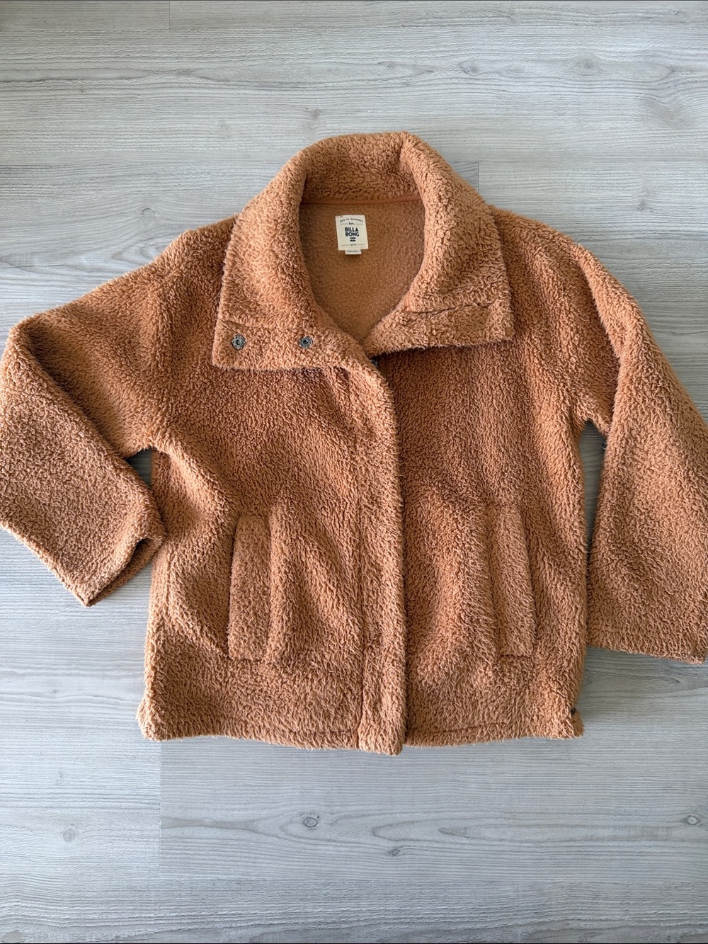 Billabong Cozy Teddy Jacket - Tan Faux Sherpa